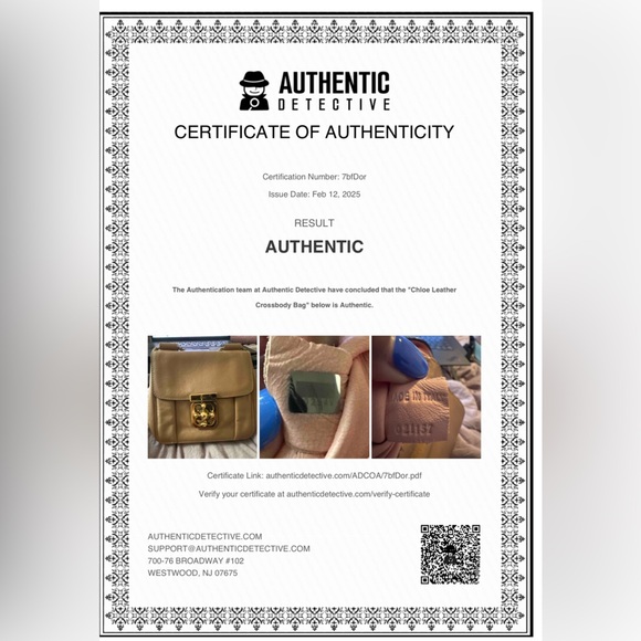 Chloe Tan Gold Crossbody Bag with Luxurious Accents - Picture 16 of 16